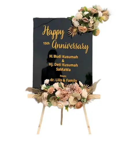 Papan Bunga Akrilik Karet Semanggi