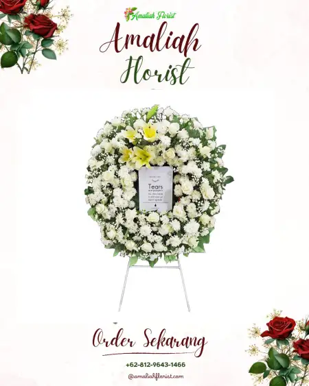 Krans Bunga Duka Karet Semanggi